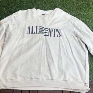 All Saints Cream Crewneck Sweater